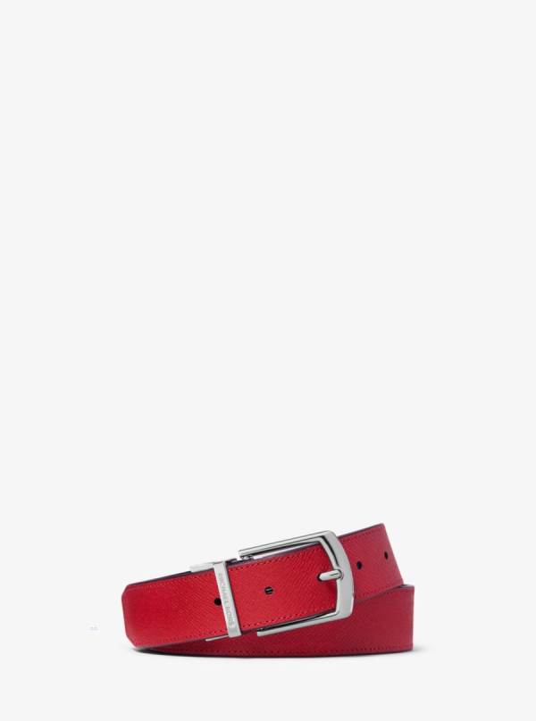 Panske Opasky Michael Kors Crossgrain Leather Čierne - Doplnky Michael Kors Slevy | WTYCZ-1289